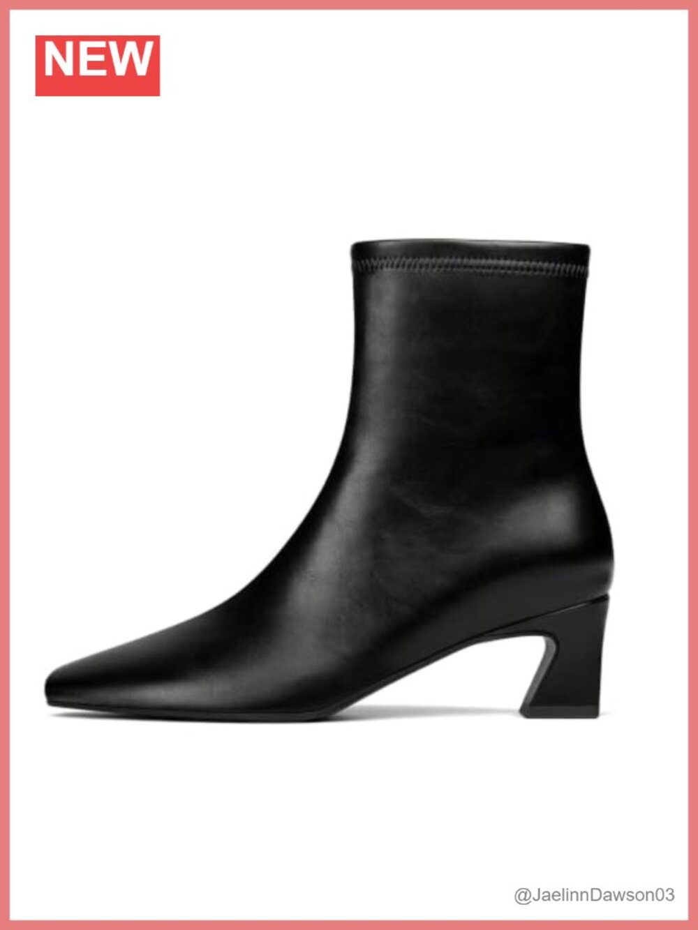 Square Toe Faux Leather Kitten Heel Ankle Booties Zip